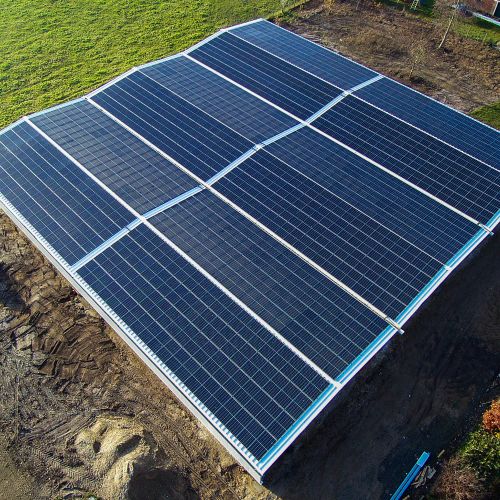 Draufsicht Photovoltaik-Anlage 